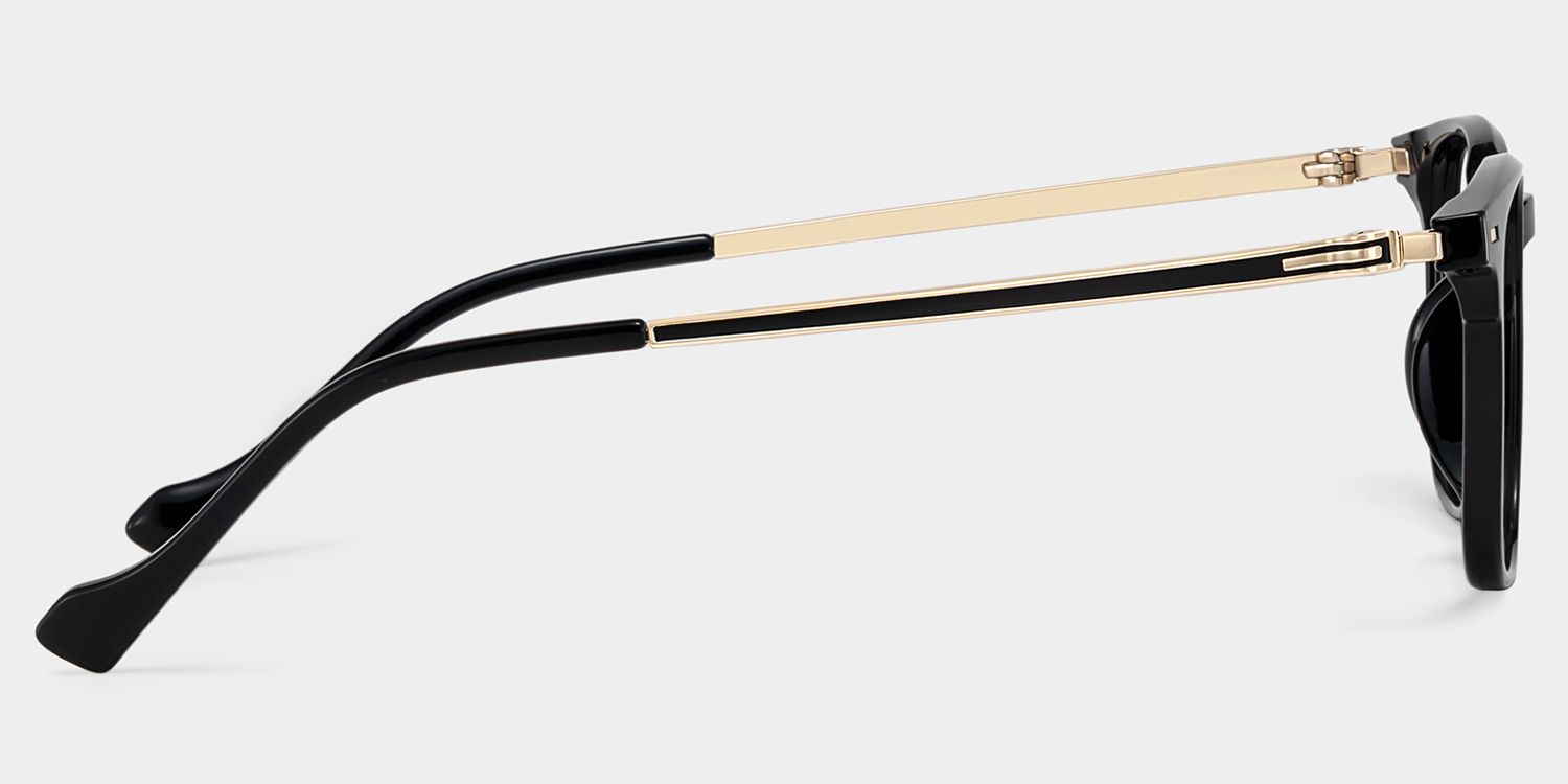 William Men's Black Rectangular Eyeglasses in Mixed Frames | ZEELOOL