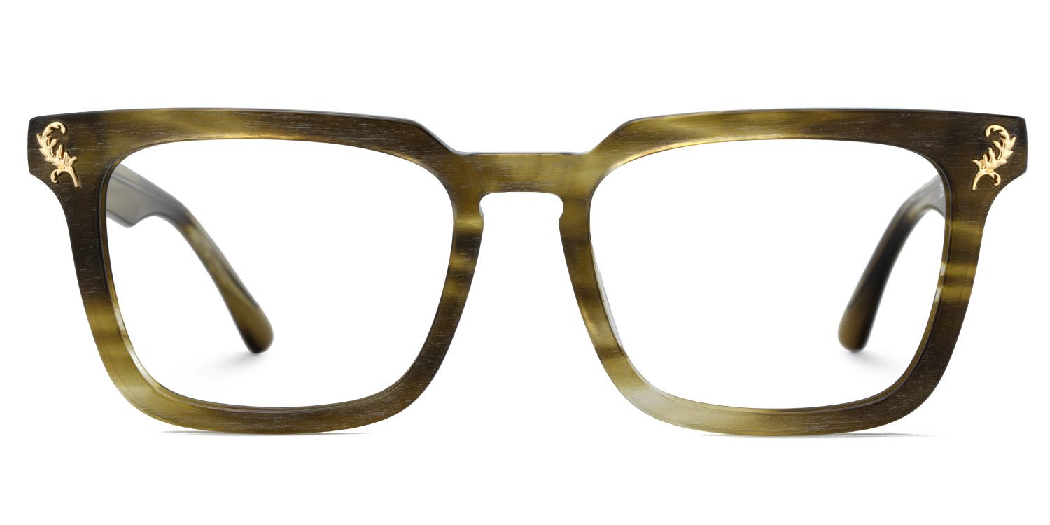 Men's Rectangular Eyeglasses Frames With Brown Color | Zeelool1
