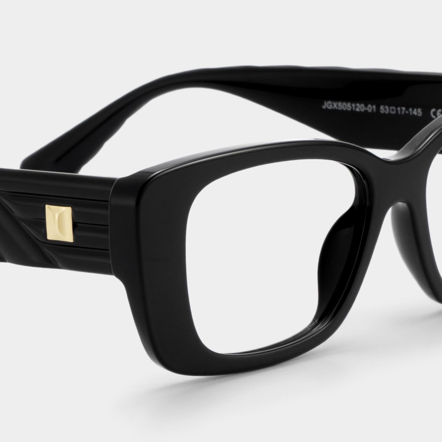 Hannah Black Rectangle Frame Eyeglasses | ZEELOOL5
