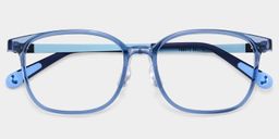 Lane Rectangle Blue Clear Glasses2