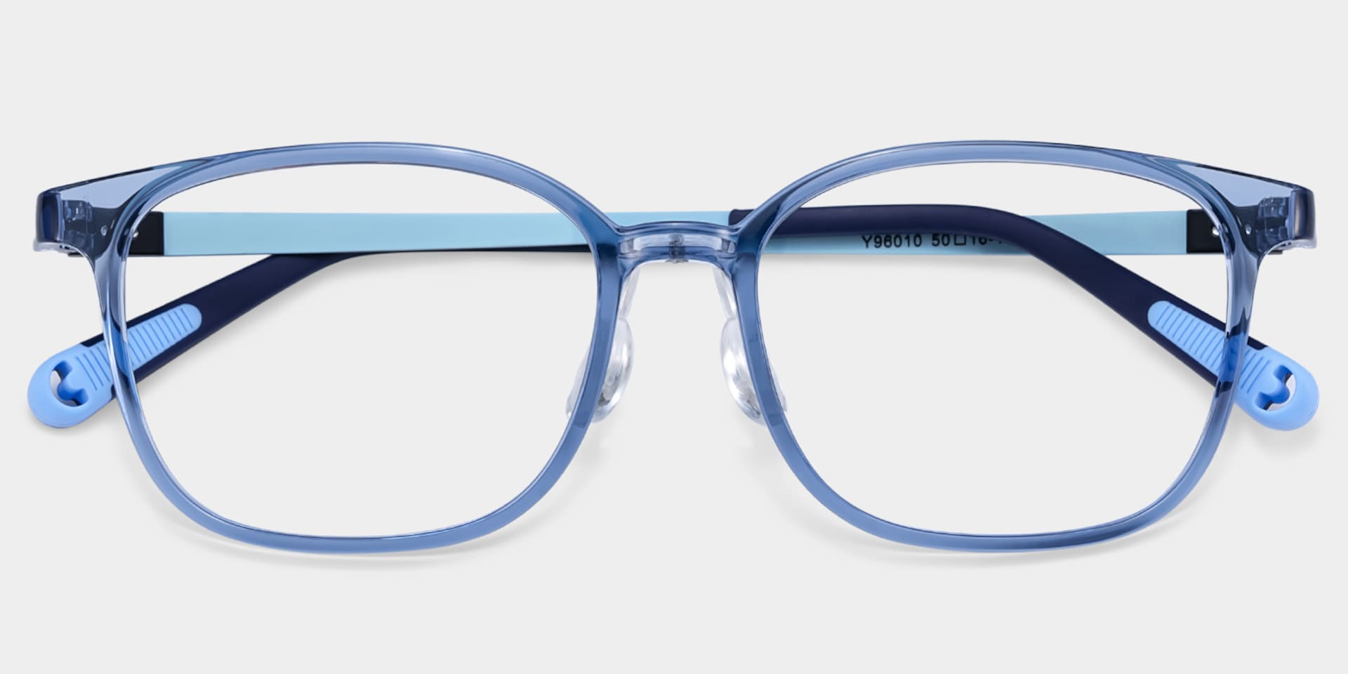 Lane Rectangle Blue Cystal Frame Eyeglasses for Teens2