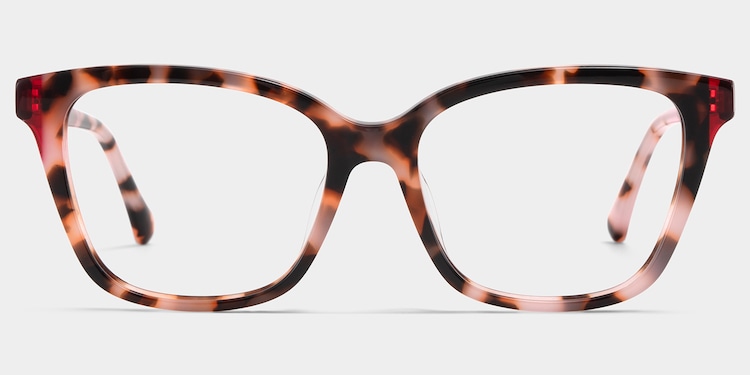 Lena Square Pink Tortoise Glasses