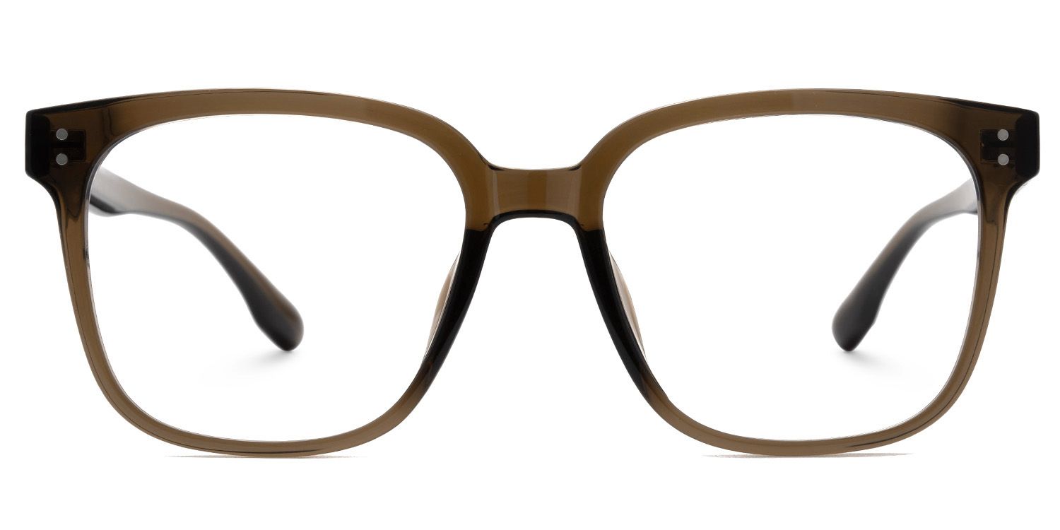 Oglesby Square Blue Light Blocking Glasses Brown Frame | Zeelool0