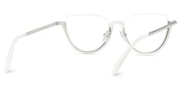 Sparkle Cateye Silver Glasses6