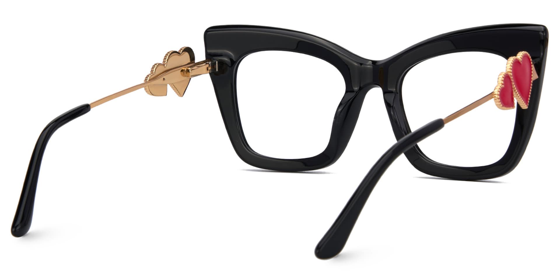 Cagle Designer Eyeglasses in Cateye Black Frame3