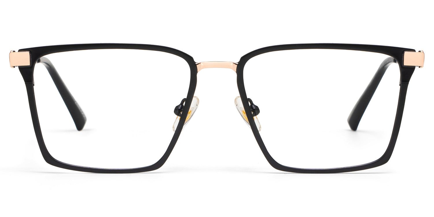 Finn Eyeglasses in Rectangle Black Frame | Zeelool0
