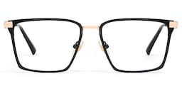 Finn Rectangle Black Glasses0