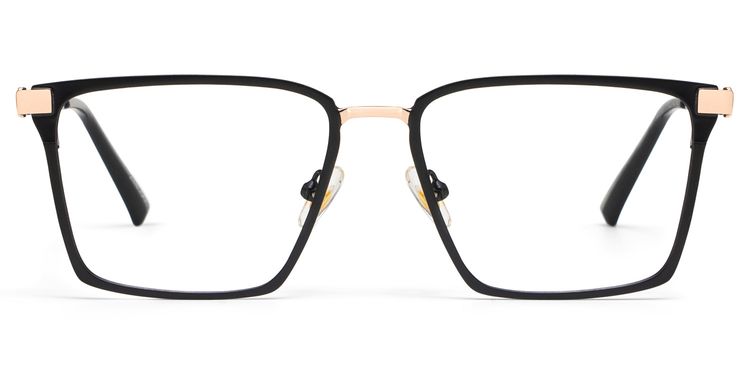 Finn Rectangle Black Glasses