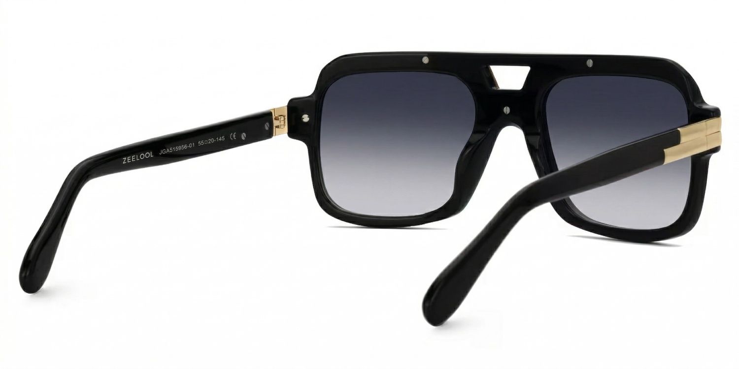 Croswell Acetate Aviator Black Frame Glasses | Zeelool3