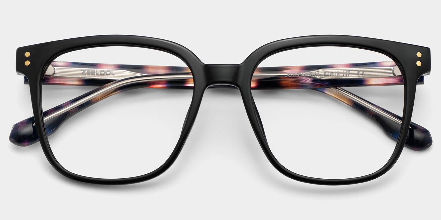Donnalyn Black Square Natural Eyewear | ZEELOOL2