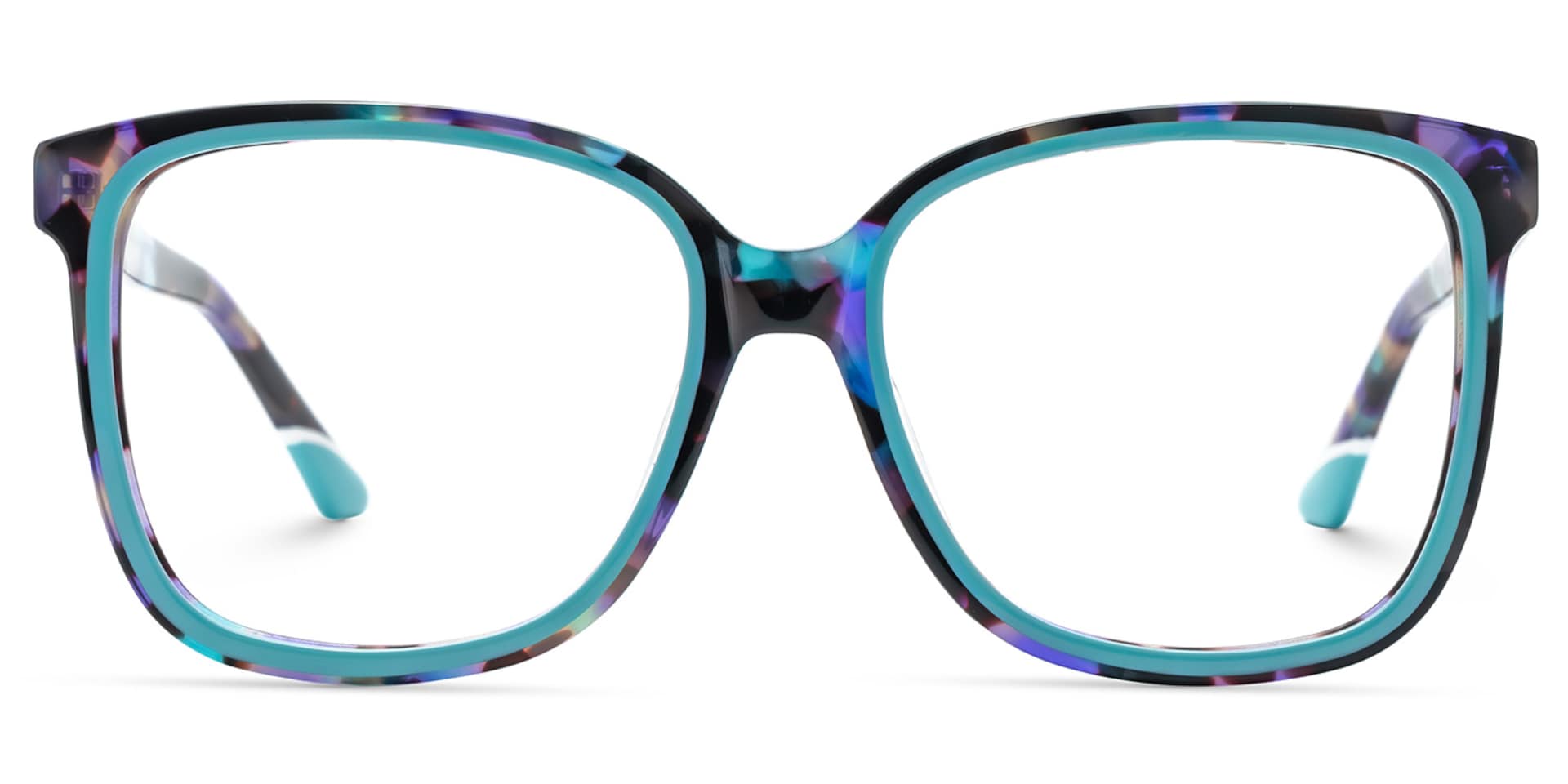 Mechelle Blue Eyeglasses in Square Full-Frame | Zeelool0