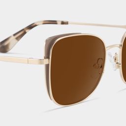 Tessa Cat eye Khaki Gold Glasses4