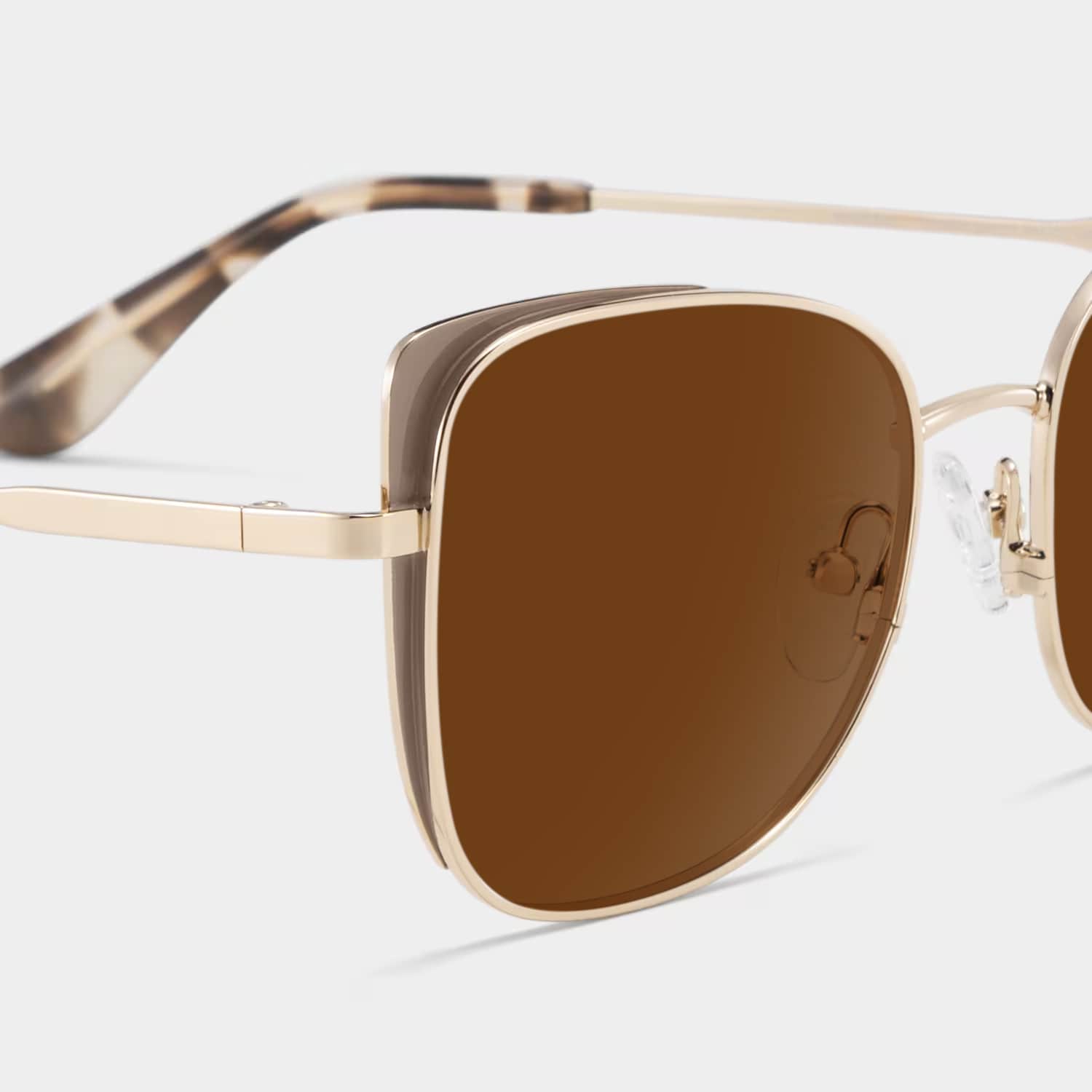 Tessa Cat eye Khaki Gold Glasses4