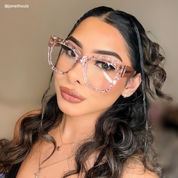 Minfia Square Pink Glasses9