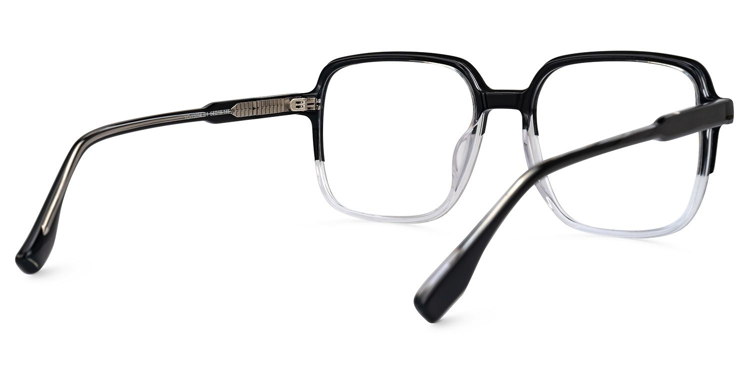 Monty Square Black-Clear Glasses
