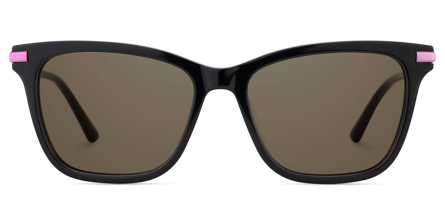 Eliot Rectangle Black Sunglasses for Women & Men | ZEELOOL0