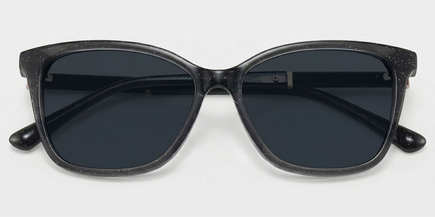 Finnian Acetate Black Butterfly Frame Sunglasses | ZEELOOL1
