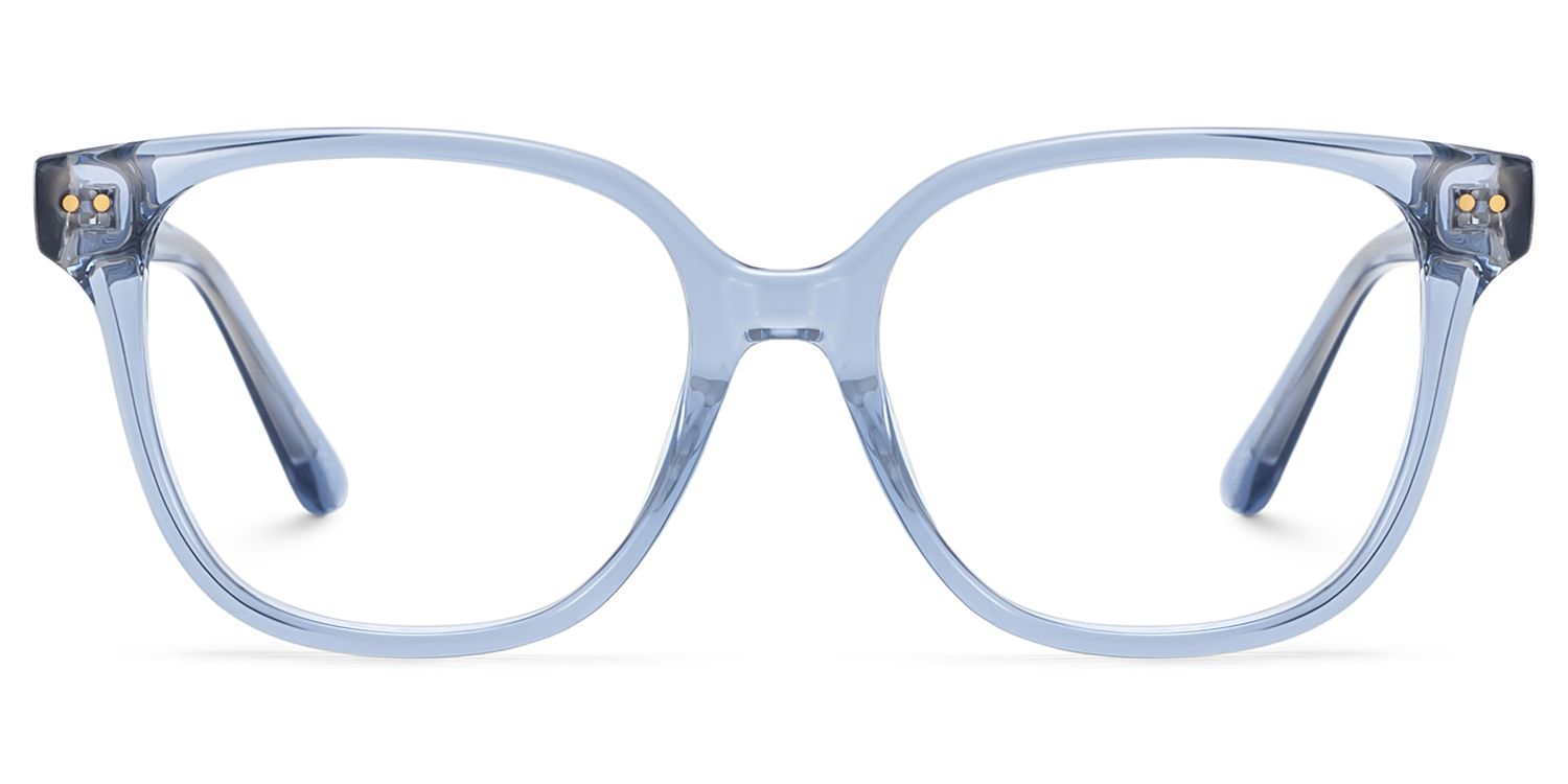Clara Slim Cat eye Clear Blue Frame Glasses Online | ZEELOOL
