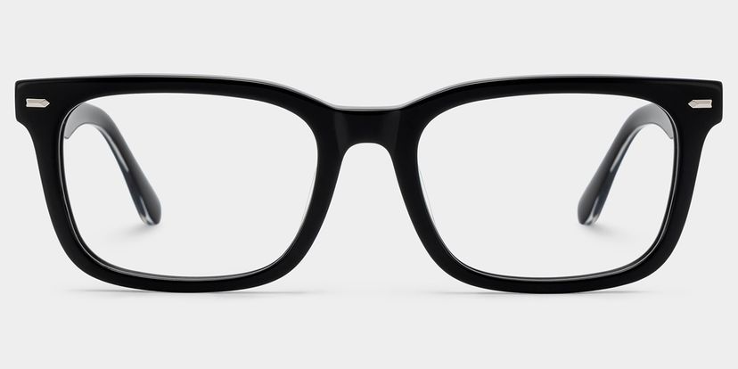 Patrick Rectangle Black Glasses