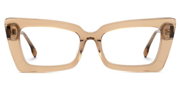 Newell Rectangle Brown Glasses