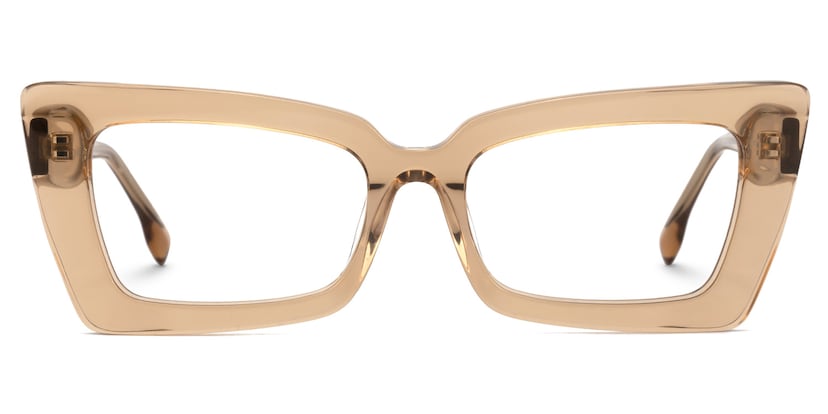 Newell Rectangle Brown Glasses