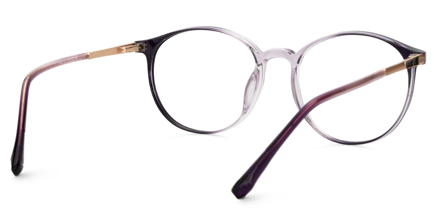 Hodges Round Purple Frame Glasses | ZEELOOL Canada3