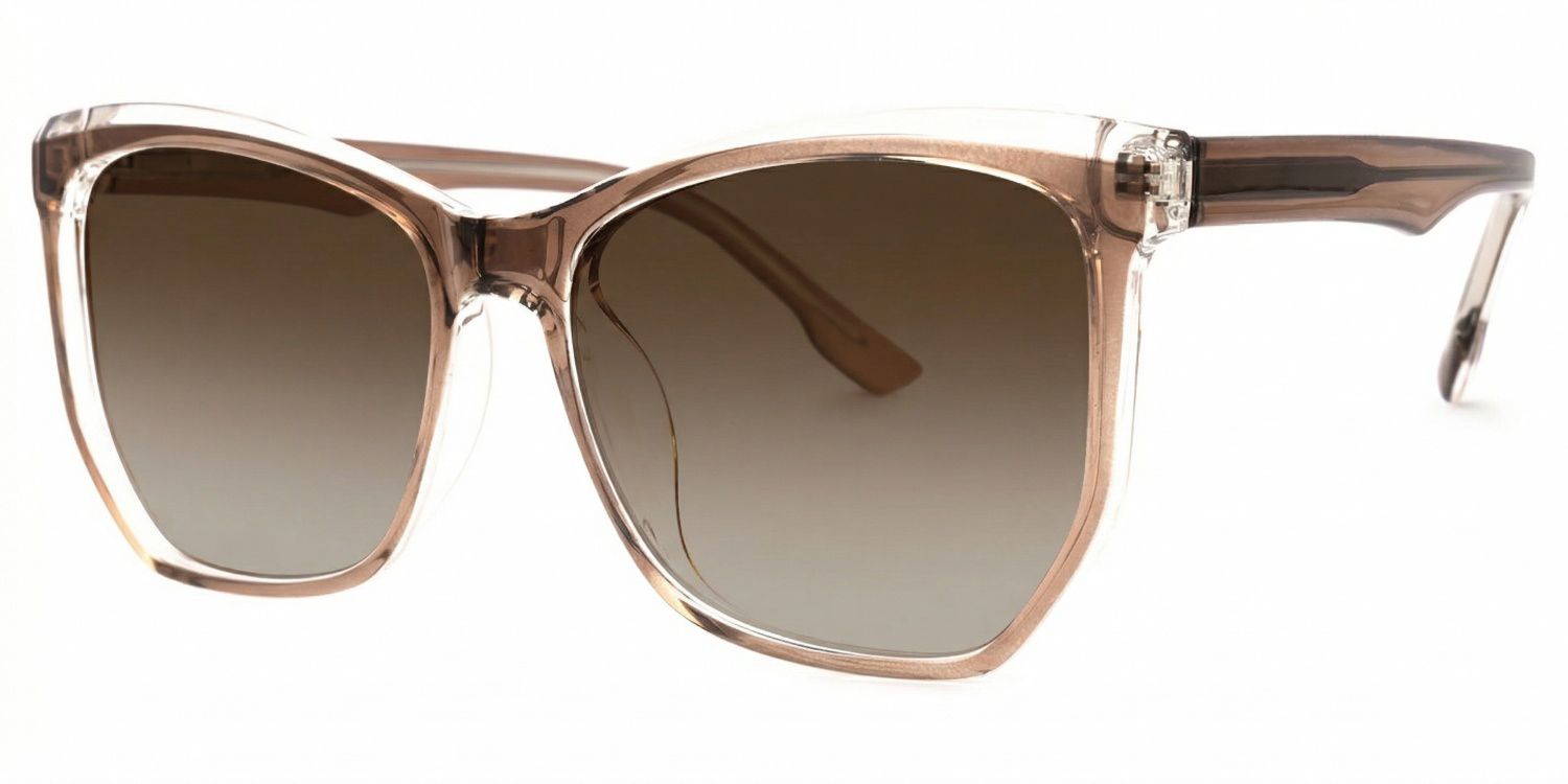 Libby Geometric Brown Thin Frame Glasses | Zeelool1