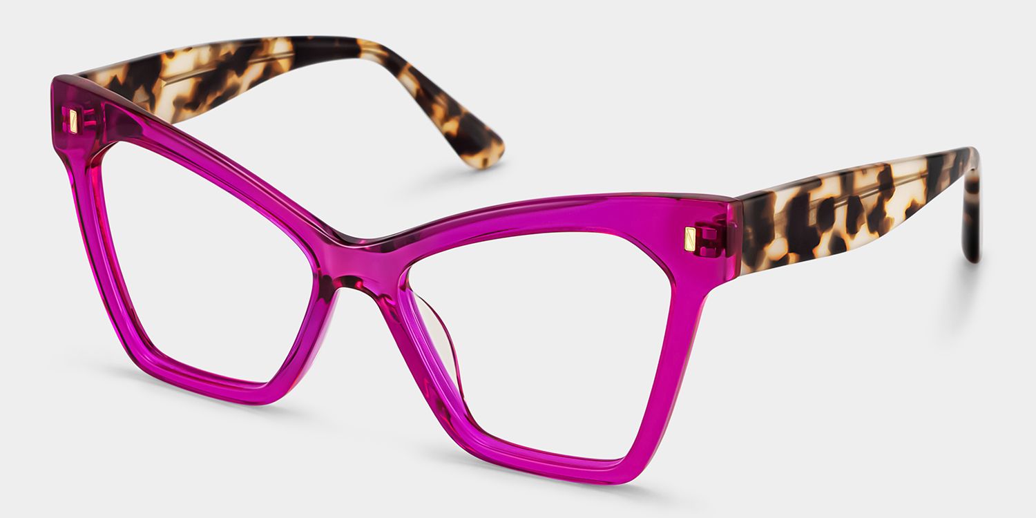 Senica Cat eye Purple Glasses — Modern Acetate Frames | ZEELOOL3