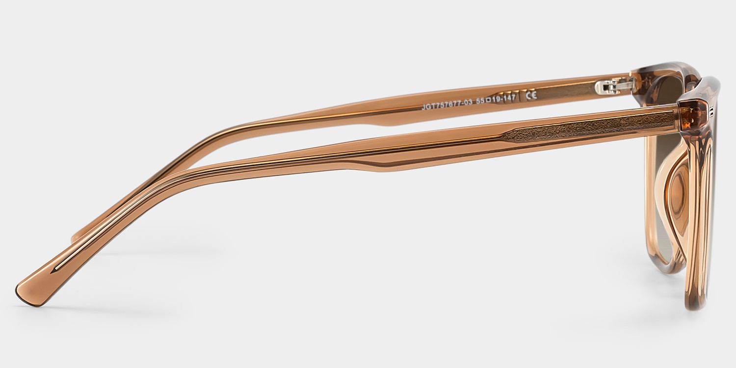 Eliza Square Light Brown Prescription Sunglasses | ZEELOOL3