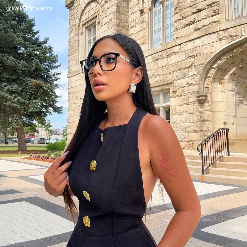 Freya Black Frame Glasses with Square Frame Online | ZEELOOL8