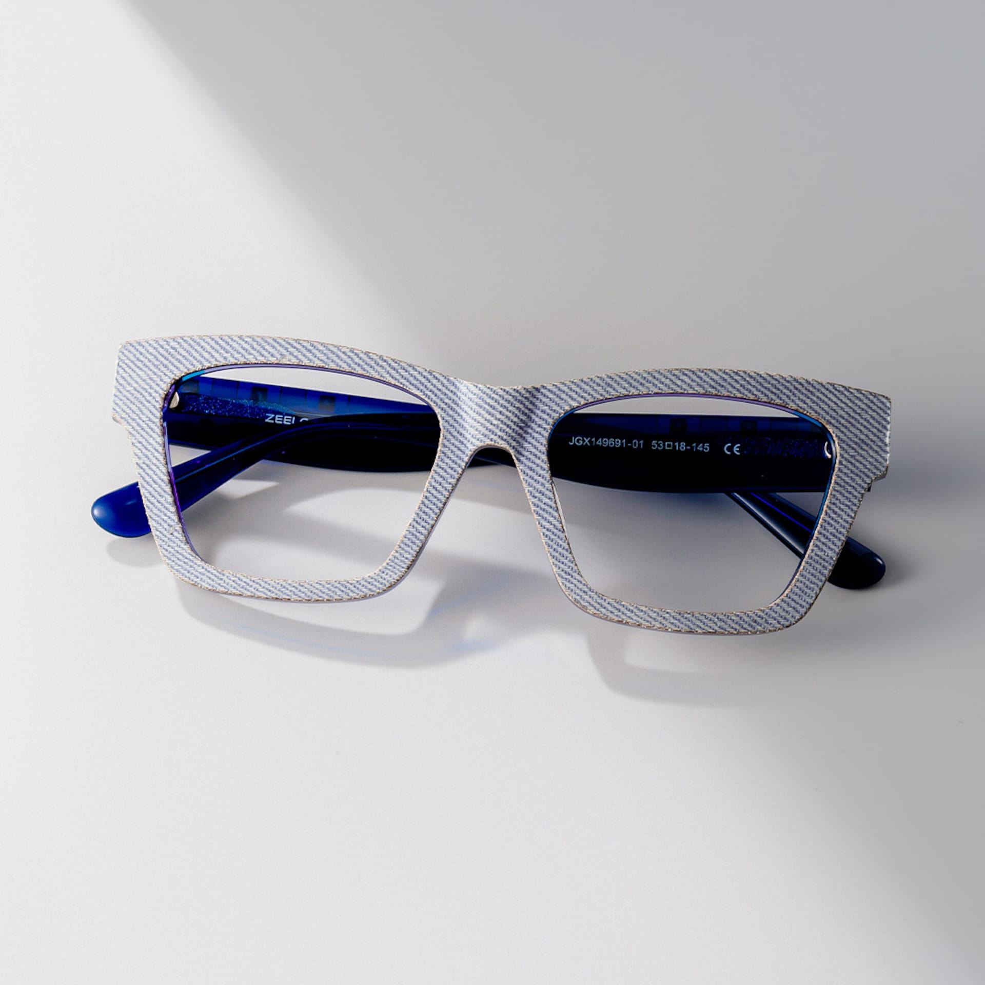 Cecilia Blue Frame Glasses with Rectangle Frame Online | ZEELOOL0