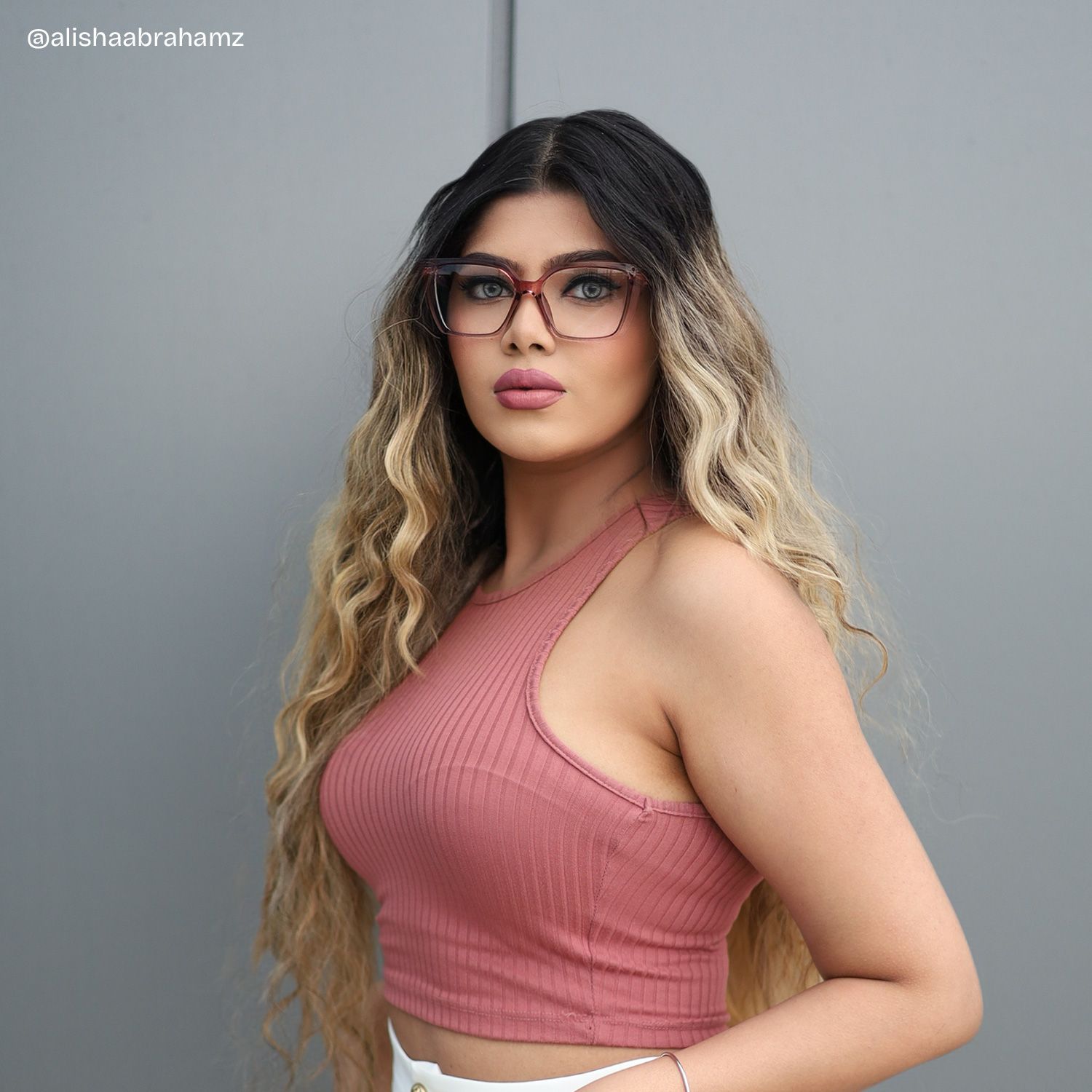 Emery Two-Tone Geometric Eyeglass Frames | ZEELOOL6