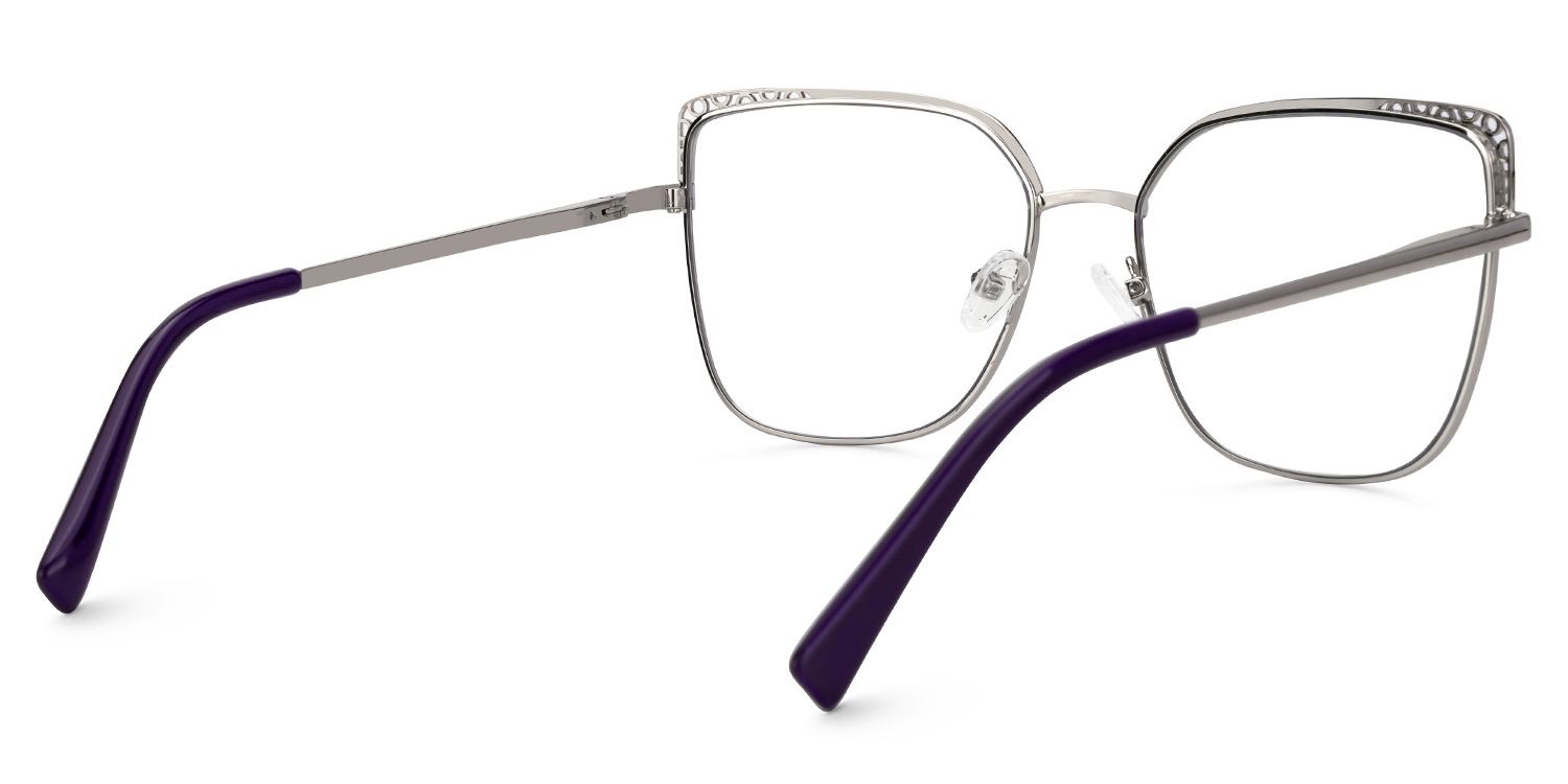 Marlisa Square Purple Full-Frame Glasses | Zeelool3