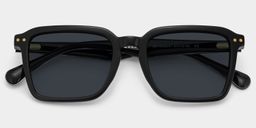Vickerie Rectangle Black Sunglasses1