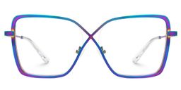 Racquel Iridescent Square Glasses0
