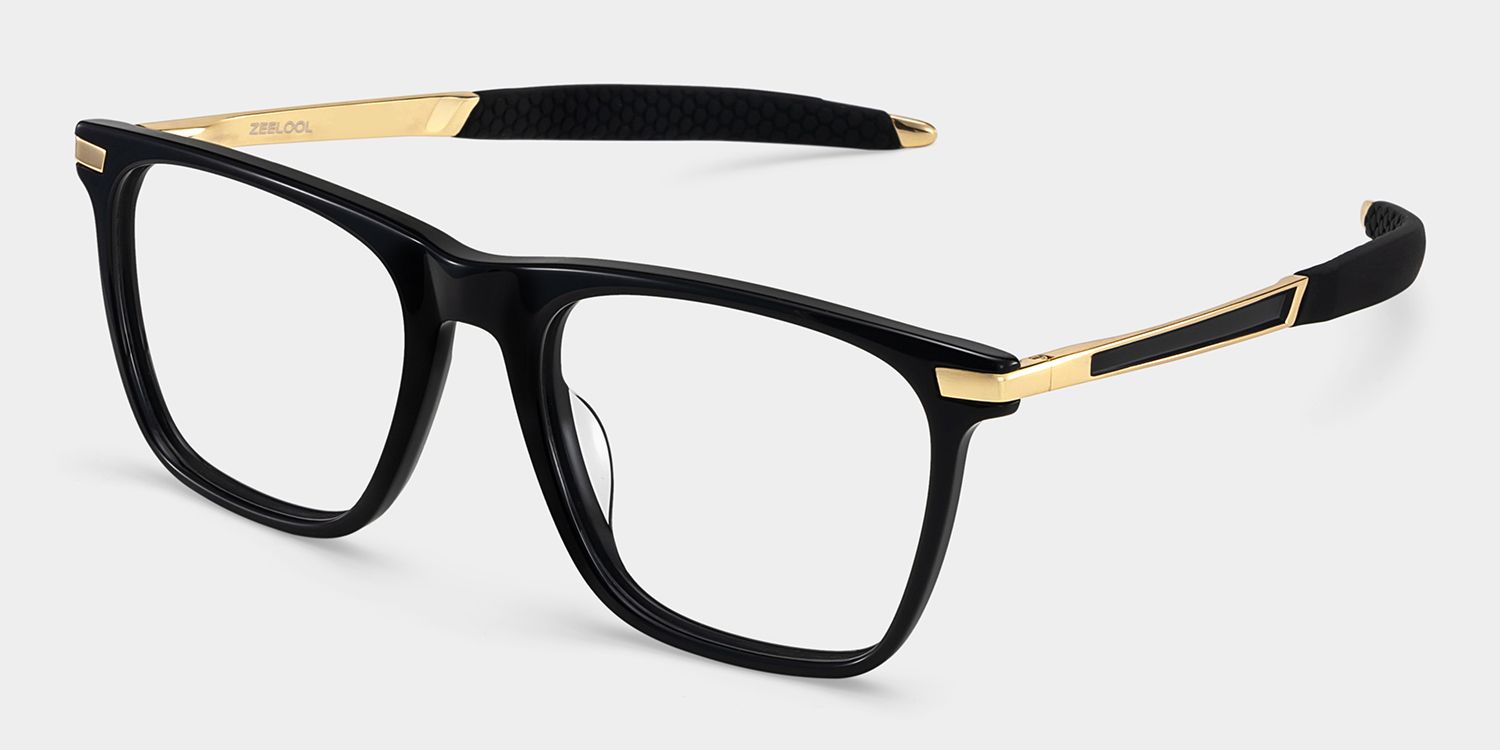 Stable Black Frame Glasses with Rectangle Frame Online | ZEELOOL6