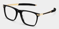 Stable Rectangle Black Glasses3