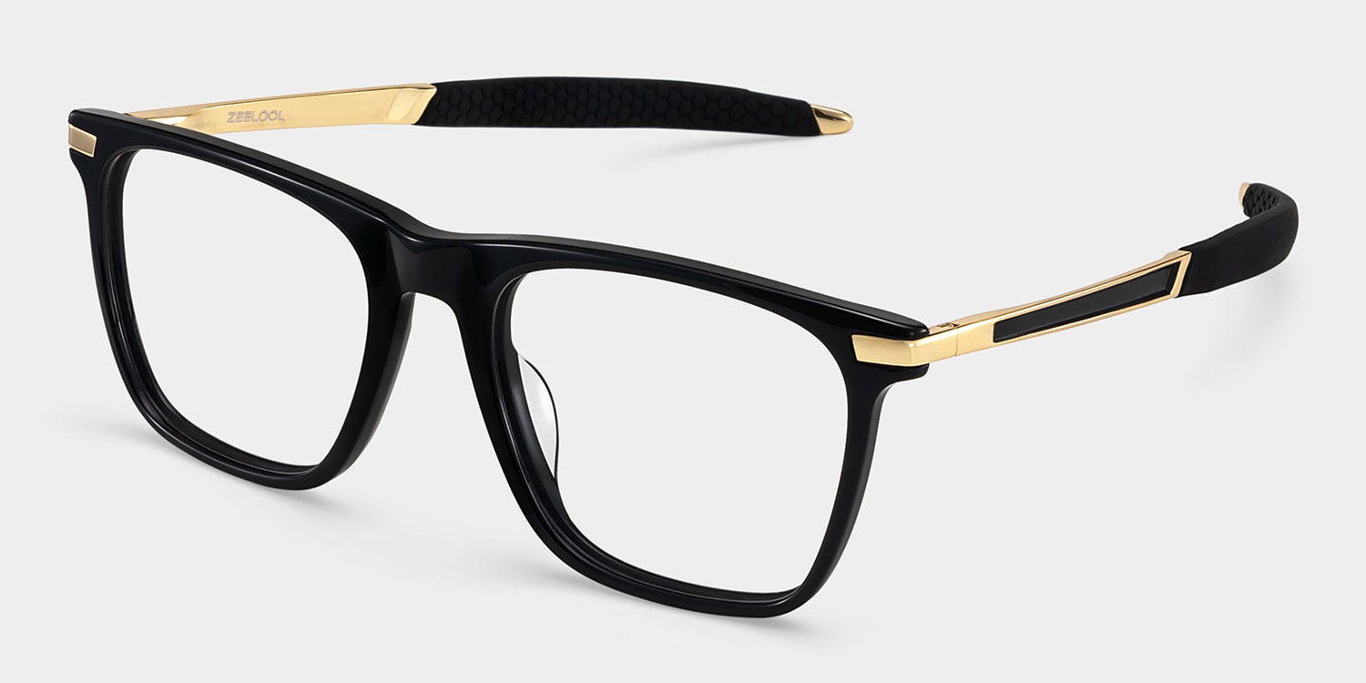 Stable Rectangle Black Glasses6