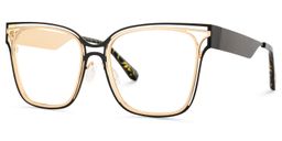 Dacarine Square Black Gold Glasses3