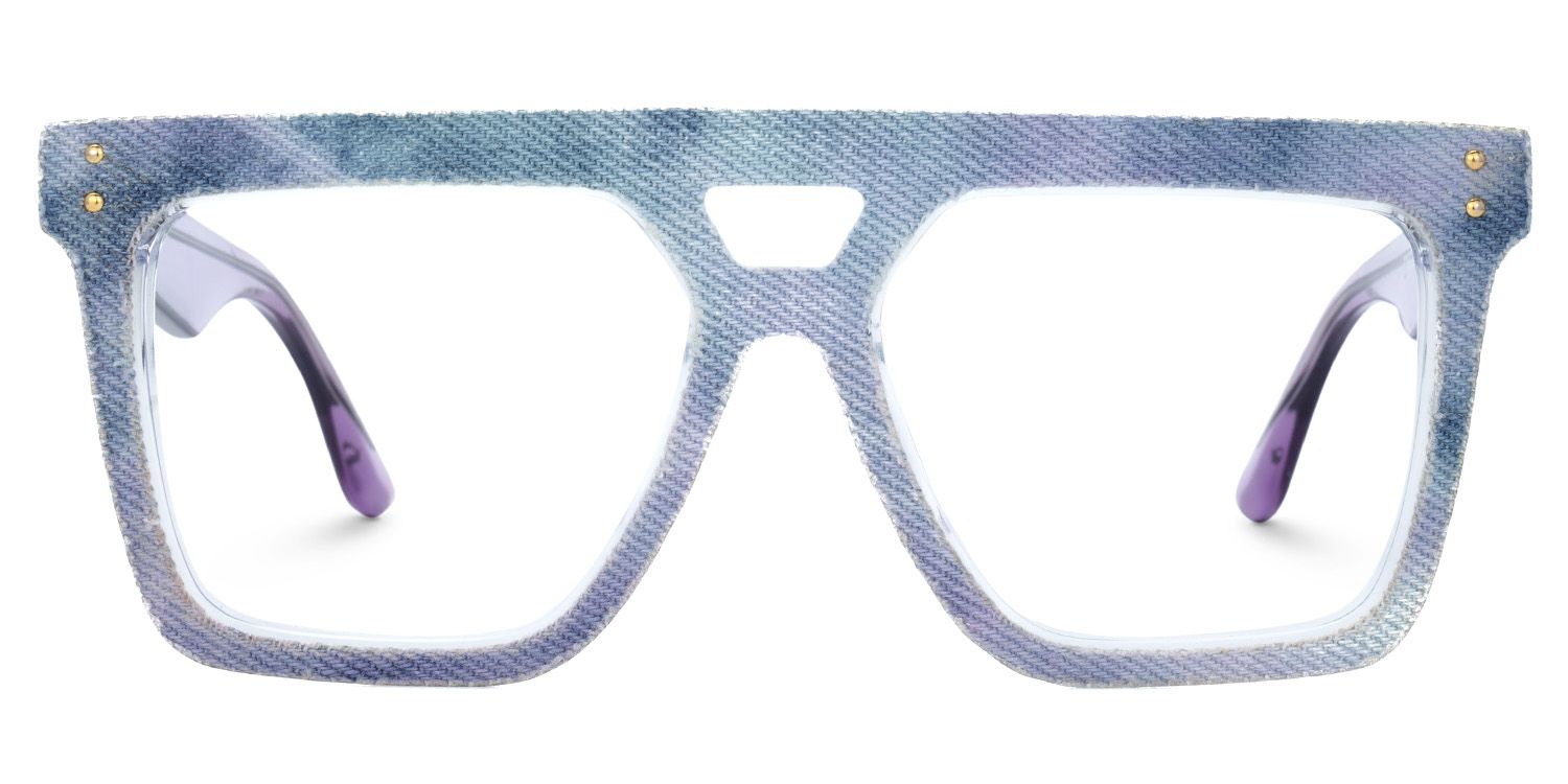 Rubin Blue Purple Denim Eyeglasses | Zeelool0