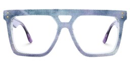 Rubin Square Blue Purple Glasses0