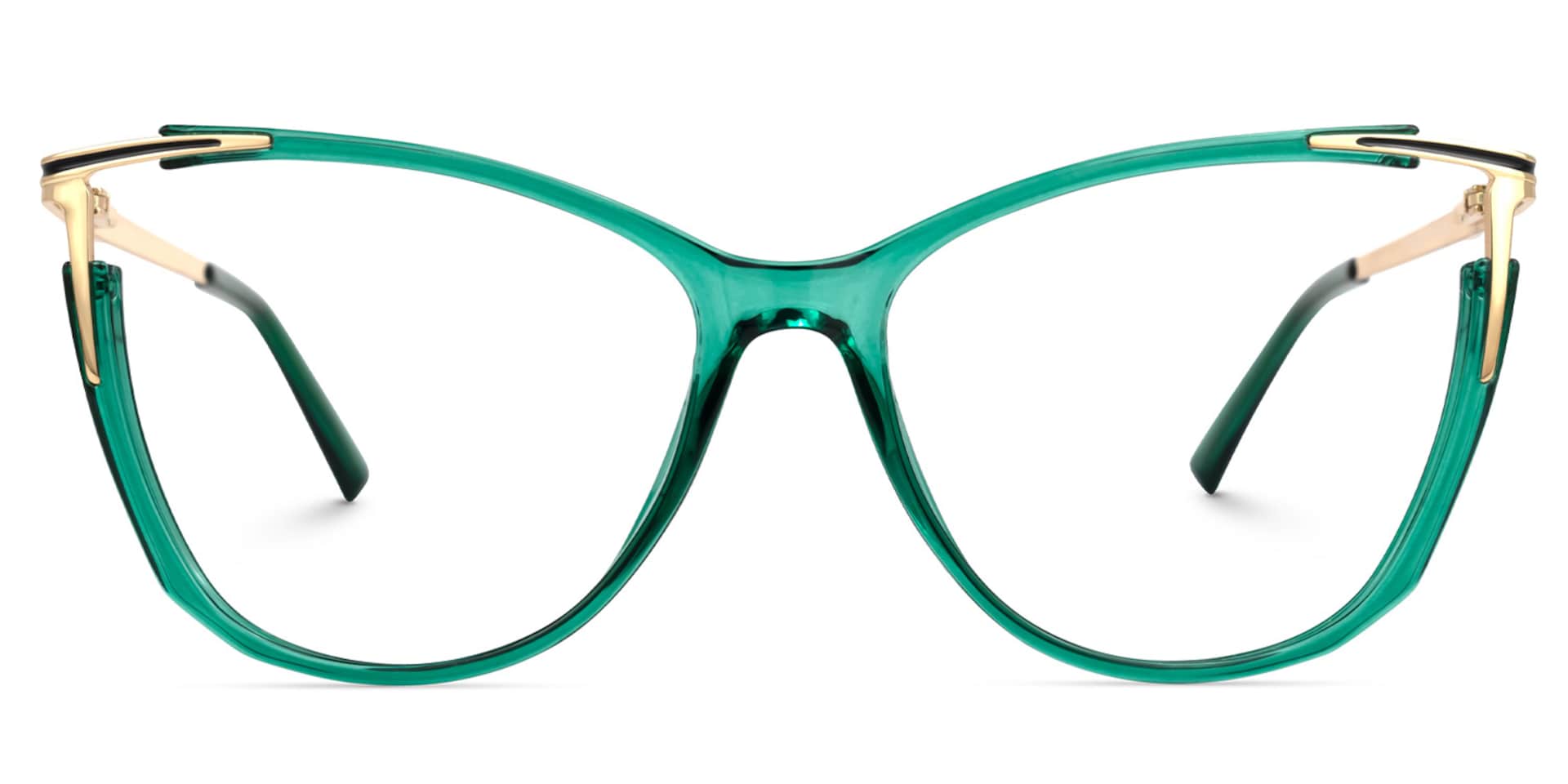 Cateye Yomary Green Eyeglasses and Glasses Frames Deals0