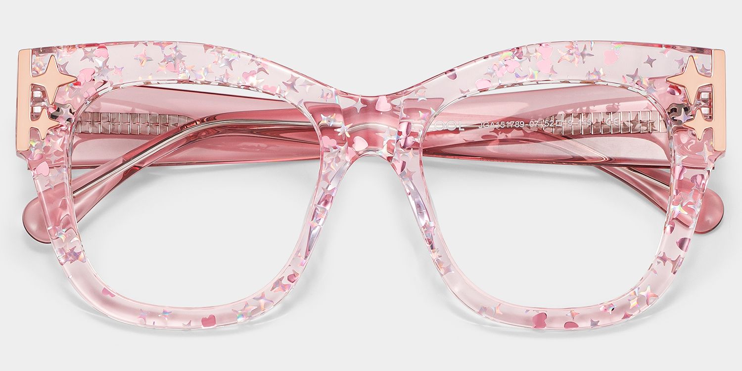 Designer Minfia Eyeglasses Pink Frames Glasses | ZEELOOL