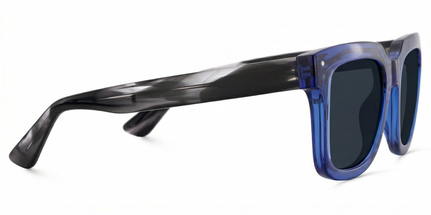 Liizbeett Square Blue Prescription Sunglasses | ZEELOOL3