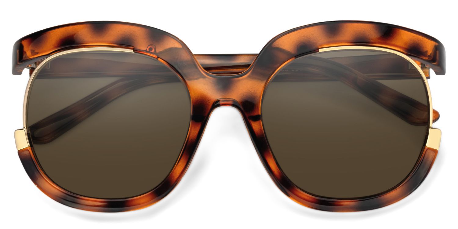 Darice Round Tortoise Sunglasses | Zeelool Glasses1