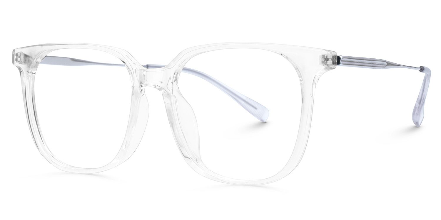 Square Glasses Thin Frame With Silver Temples1