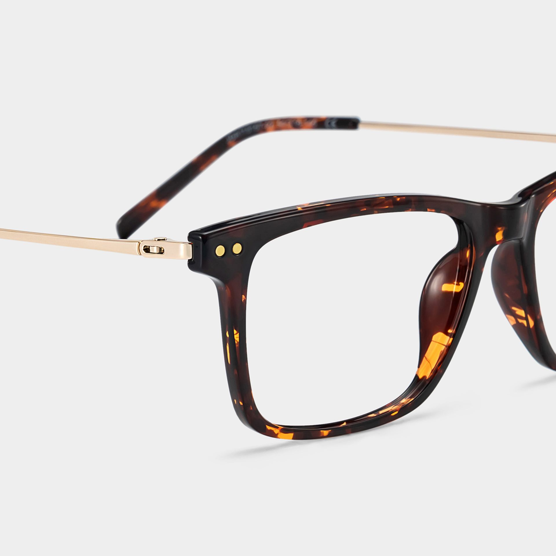 Eleanor Rectangle Brown Glasses with Wide Frame | ZEELOOL5