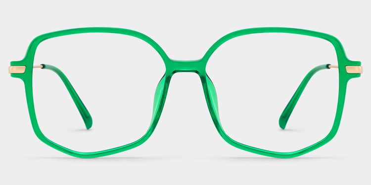 Payton Geometric Dark-Green Glasses