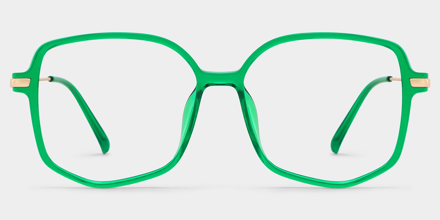 Payton Geometric Dark-Green Glasses | Zeelool Glasses0