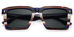 Kenish Square Blue White Glasses1